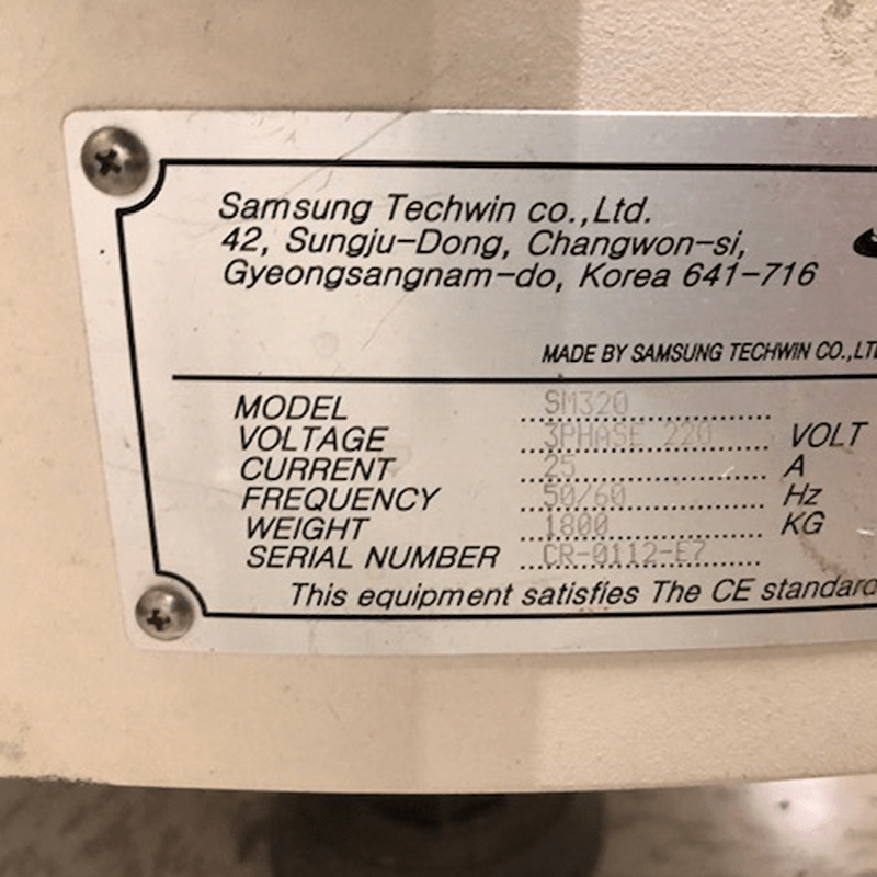 Samsung 320 Pick & Place